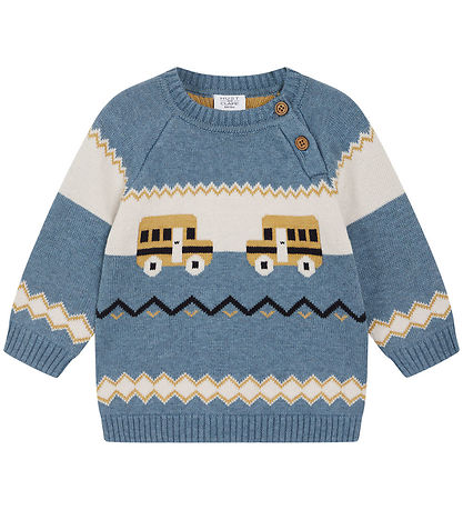 Hust and Claire Bluse - Strick - Palette - Ocean Melange m. Auto