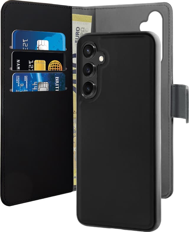 Puro 2i1 Samsung Galaxy A35 pungetui (sort)