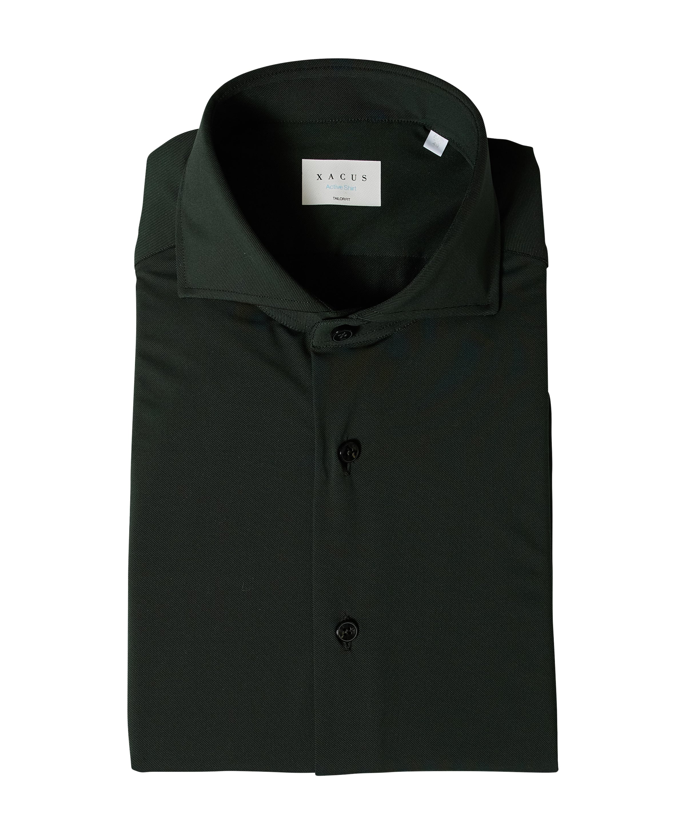 Xacus Heren overhemd lange mouw groen