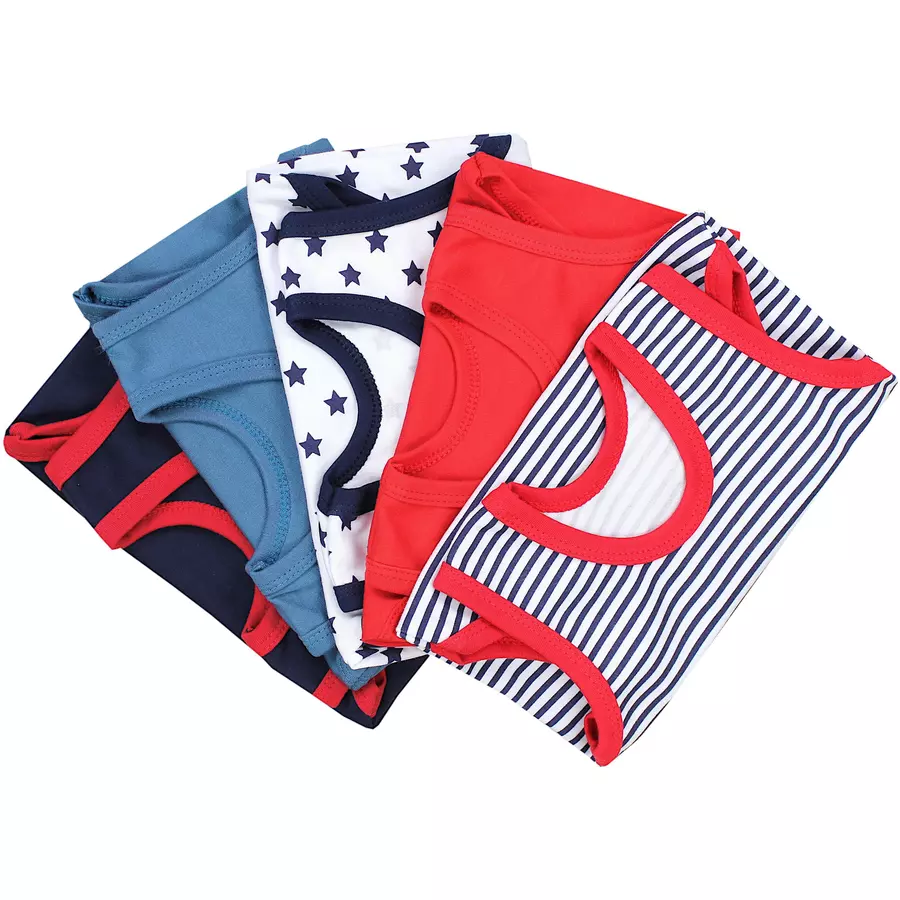 TupTam Baby Jungen Achselbody 5er Pack rot Modell 1