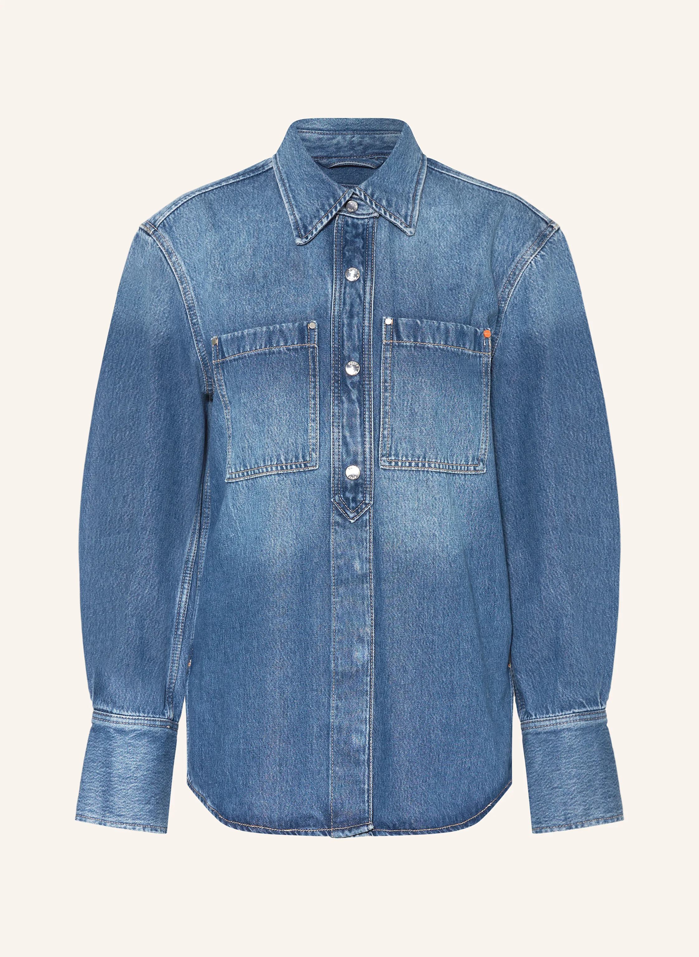 BOSS Hemdbluse CARGO in Jeansoptik