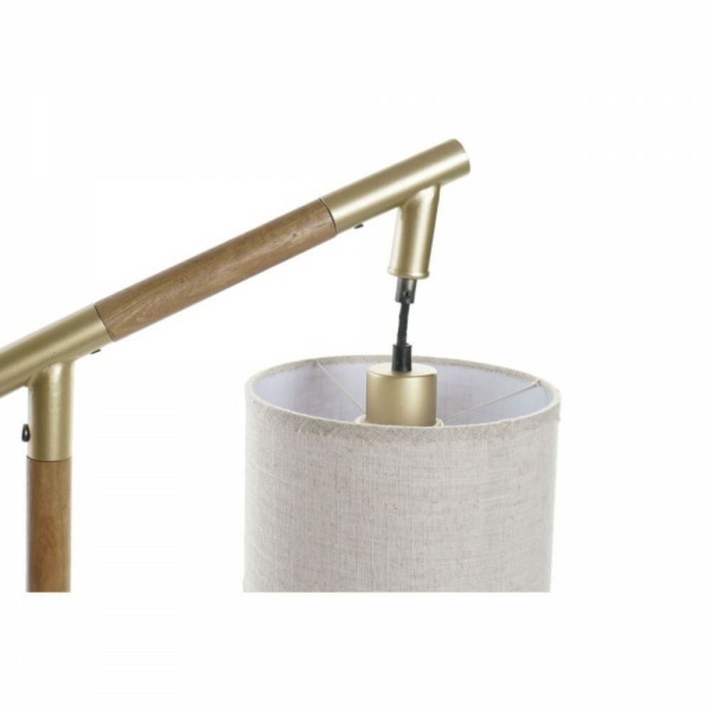Lampe de bureau marron coton frêne (36 x 20 x 52 cm) (2 pcs)