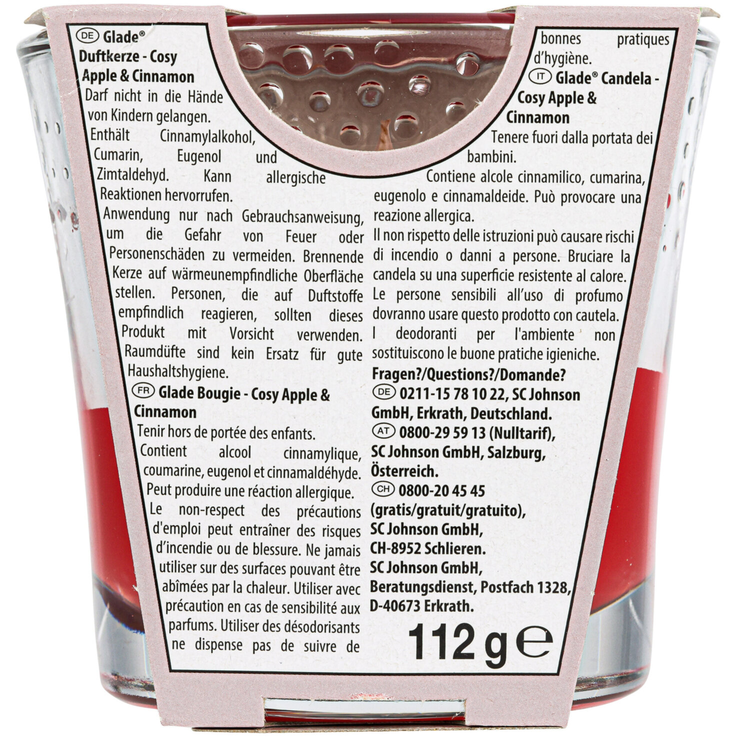 Glade Duftkerze Cosy Apple & Cinnamon