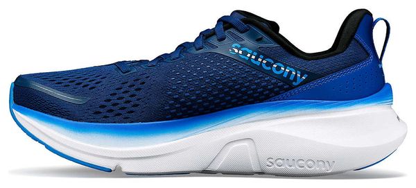 Chaussures Running Saucony Guide 17 Large Bleu Blanc Homme