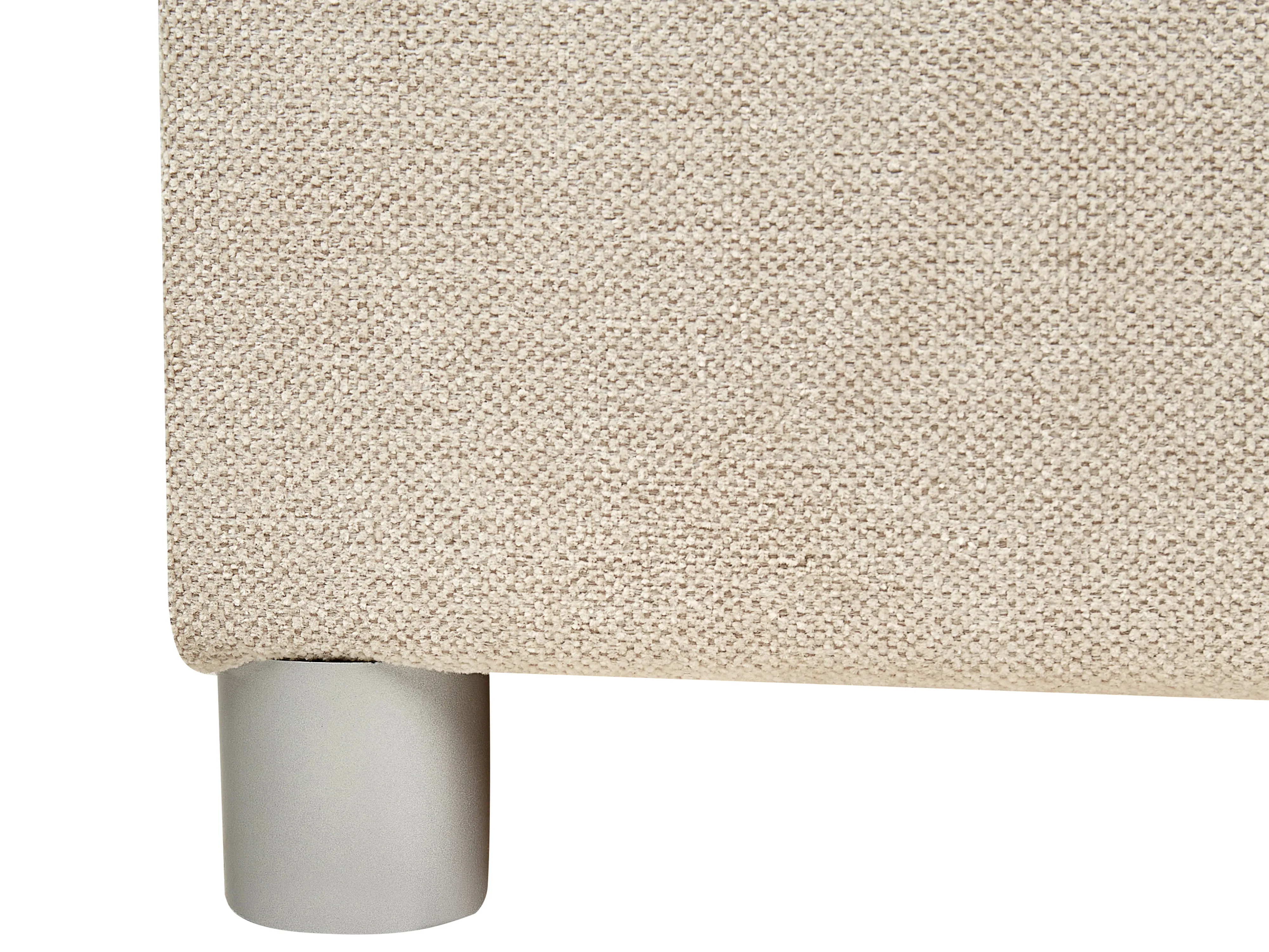 Boxspring met opbergruimte Stof MINISTER 180 x 200 cm Lichtbeige