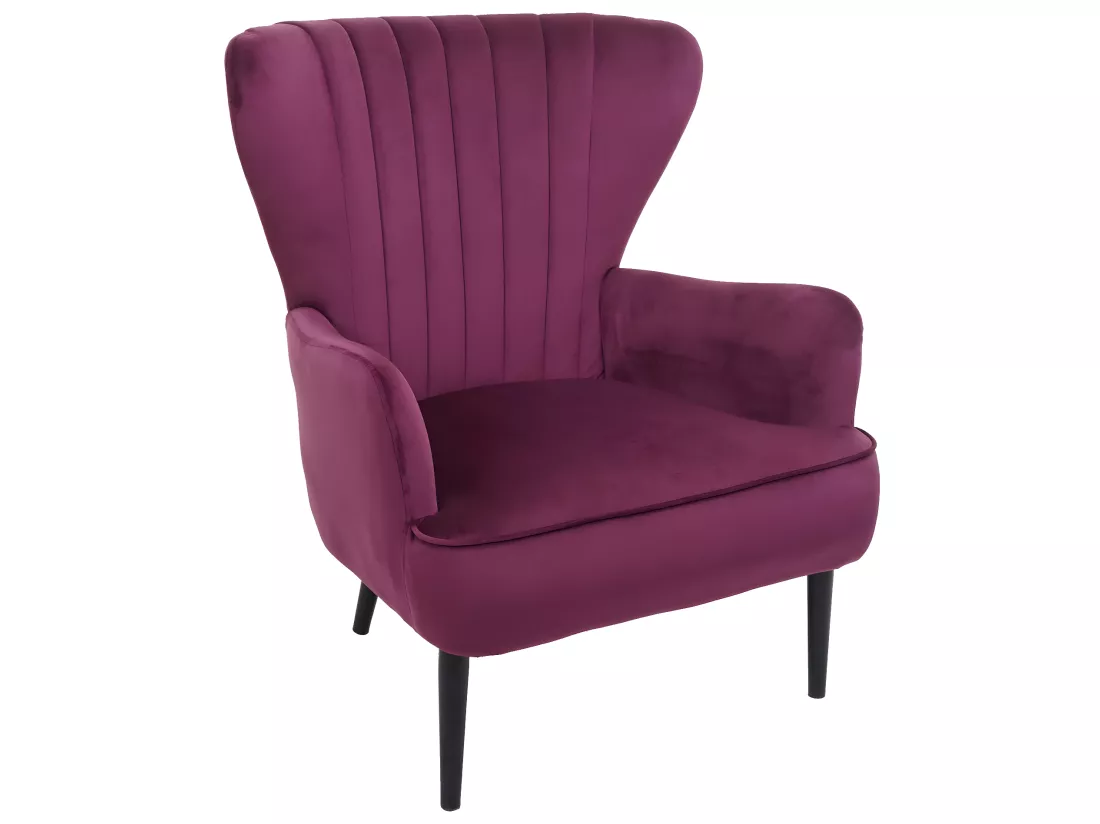 Fauteuil de salon MCW-K37, bordeaux