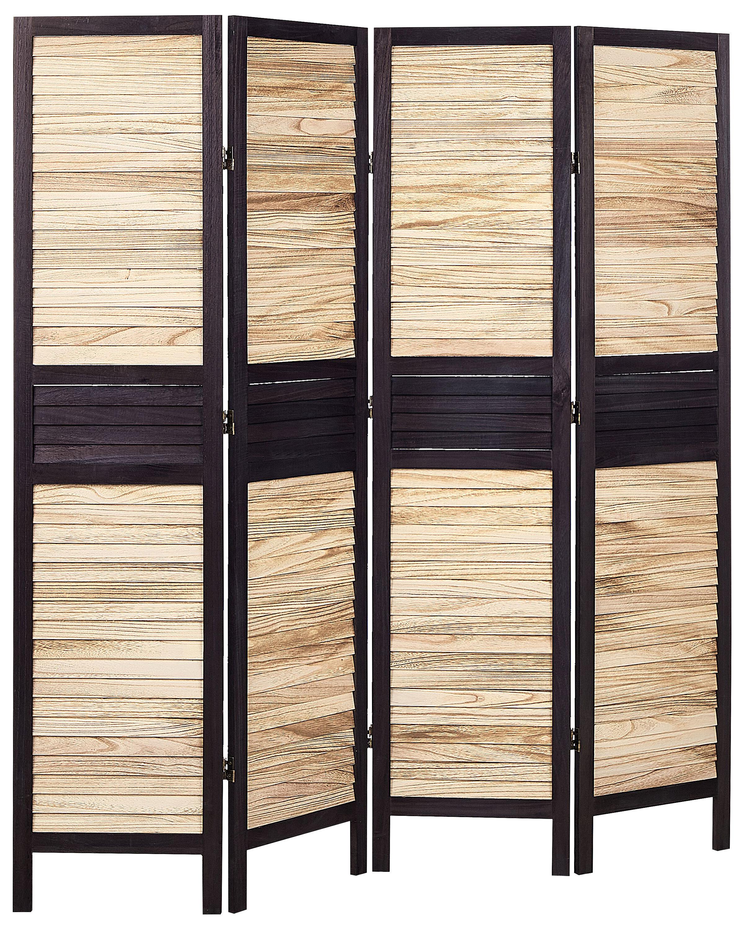 Roomdivider met 4 panelen BRENNERBAD Bruin/zwart 164 cm 170 cm