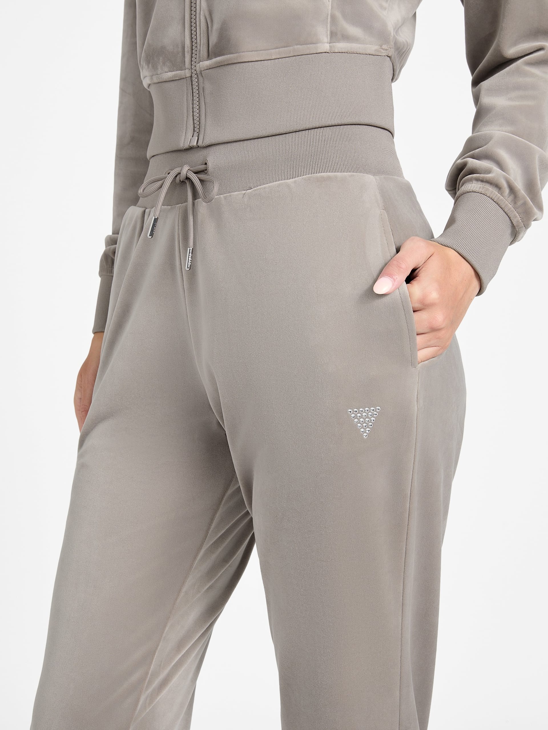 Calça Jogger de Veludo Couture