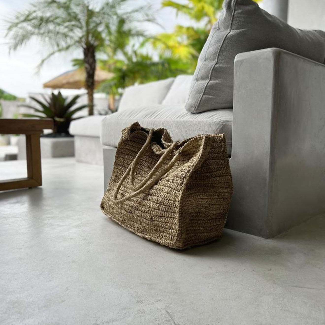 Bazar Bizar Cabas Ti Amo naturel - 50x20x38 cm
