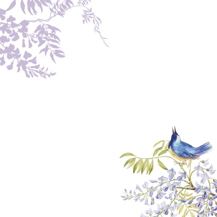 Blauwe vogeltjes op tak