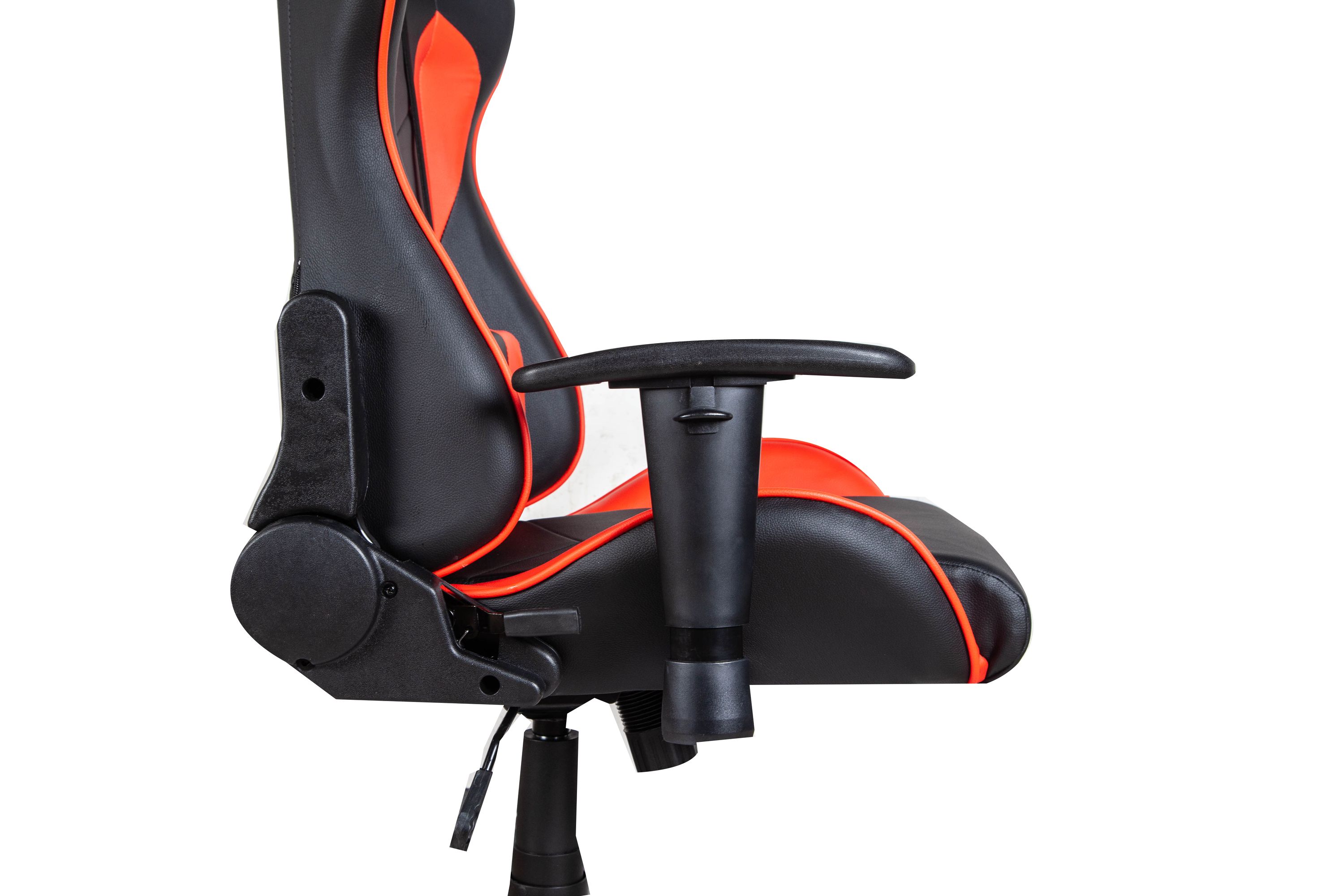 Gamingstuhl Bürostuhl Leder LIMITLESS schwarz/rot
