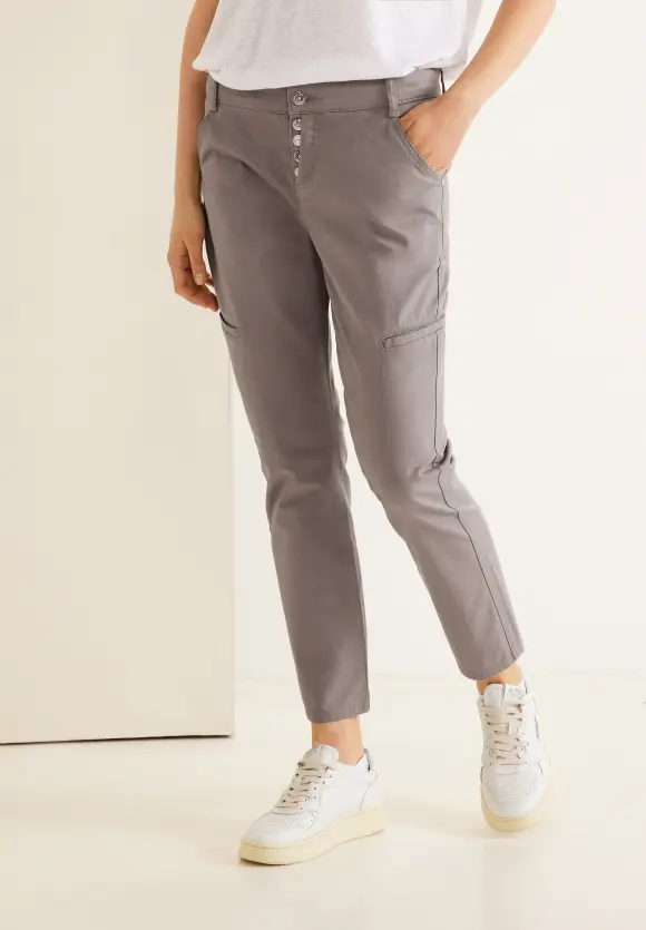 Casual Fit Hose mit Stretch - sandy mocca