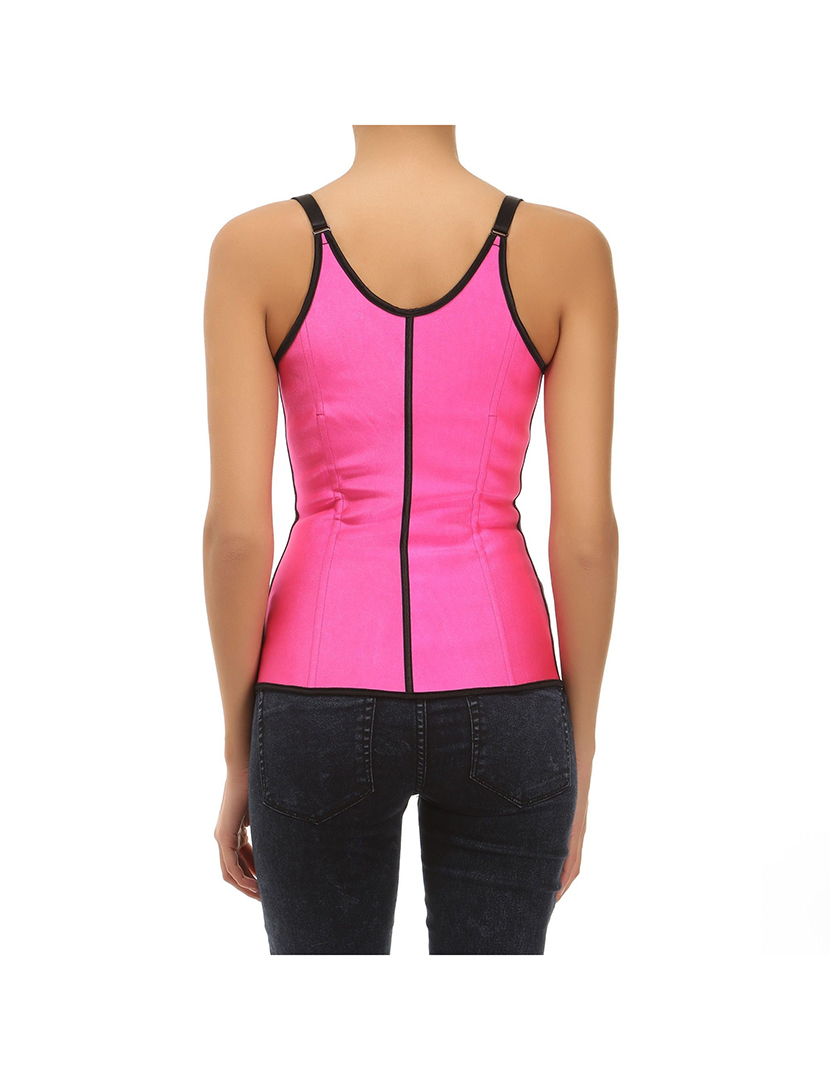 Ladies Latex Shape Corset Pink