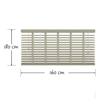 KARWEI houten jaloezie 50 mm leem (kleurnr. 945) 160x180 cm (bxh)