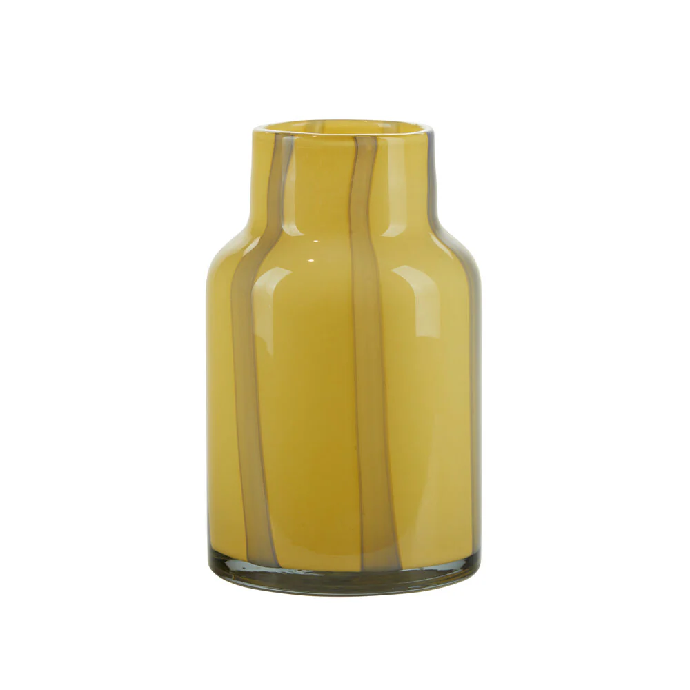 Bahne Interior  Classic colorful vase, gul/lilla - H24,5 cm