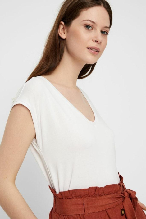 Pieces witte dames t-shirt