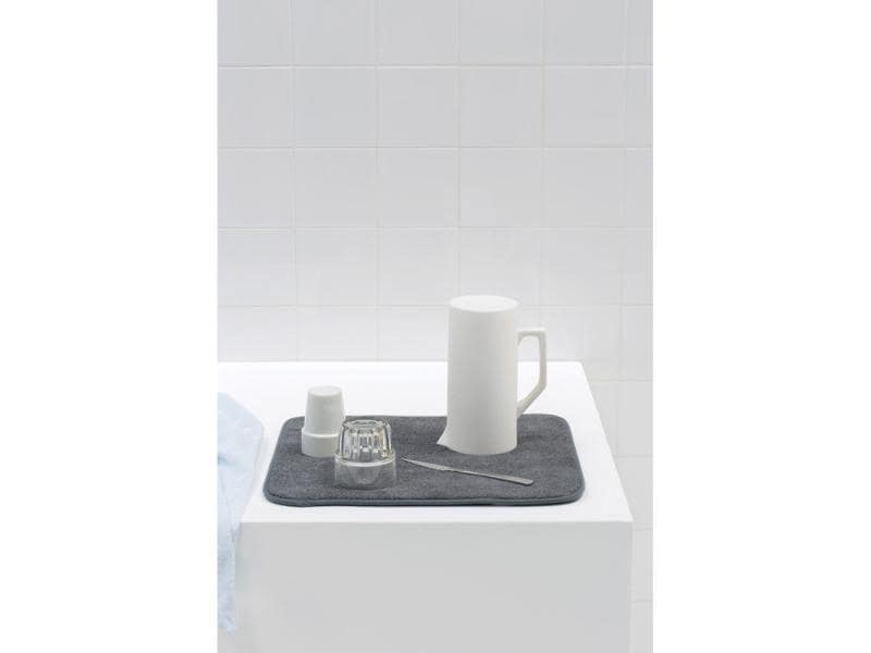 Brabantia Abtropfmatte Sink side Dunkelgrau Geschirr-Trockenmatte aus Mikrofaser