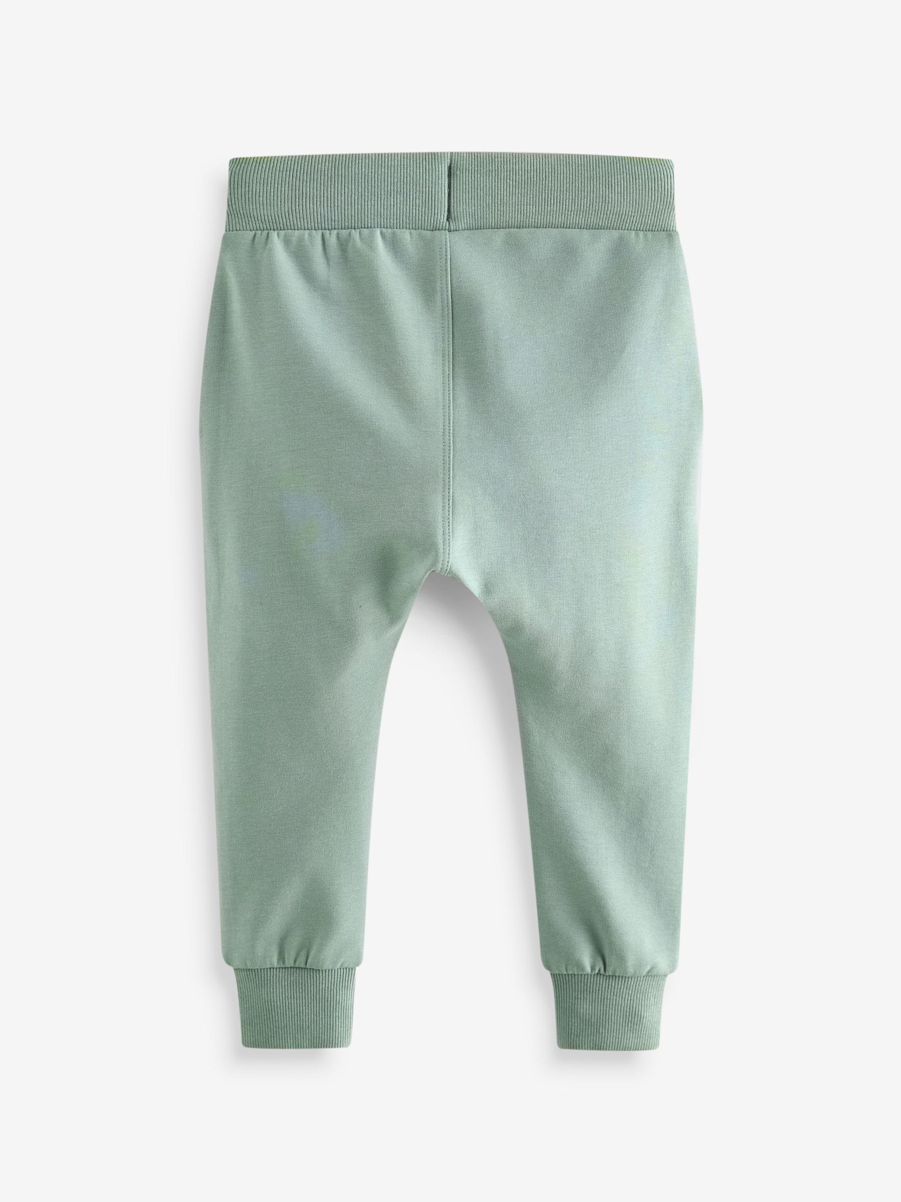 Mineraalgroen/ecru Cream/grijs - Verpakking van 5 joggingbroeken (3mnd-7jr)