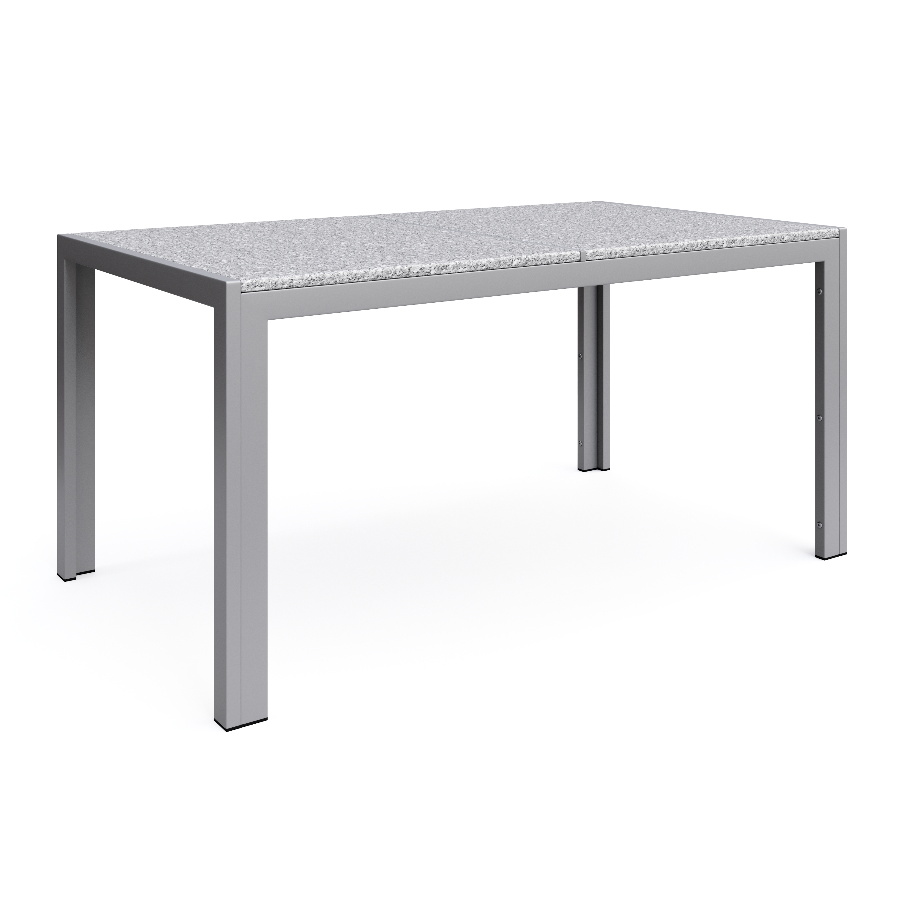 Granittisch 140 x 80 x 75 cm grau