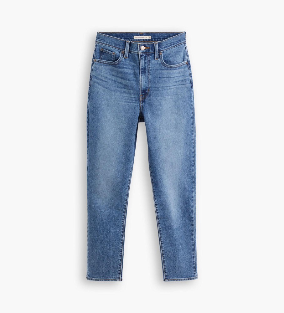 Calça jeans Levi's de cintura alta, modelo Mom, azul