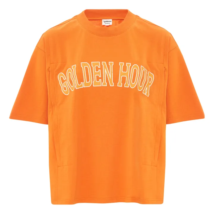 Tajinebanane T-shirt d'Allaitement Tobby Golden Hour Coton Oeko-Tex | Orange