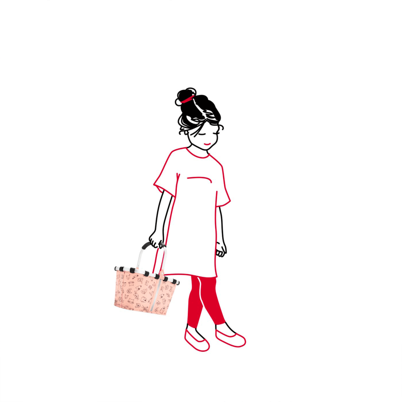 Panier à provisions Isotherme Carrybag XS kids 33 cm Cats and Dogs Rose