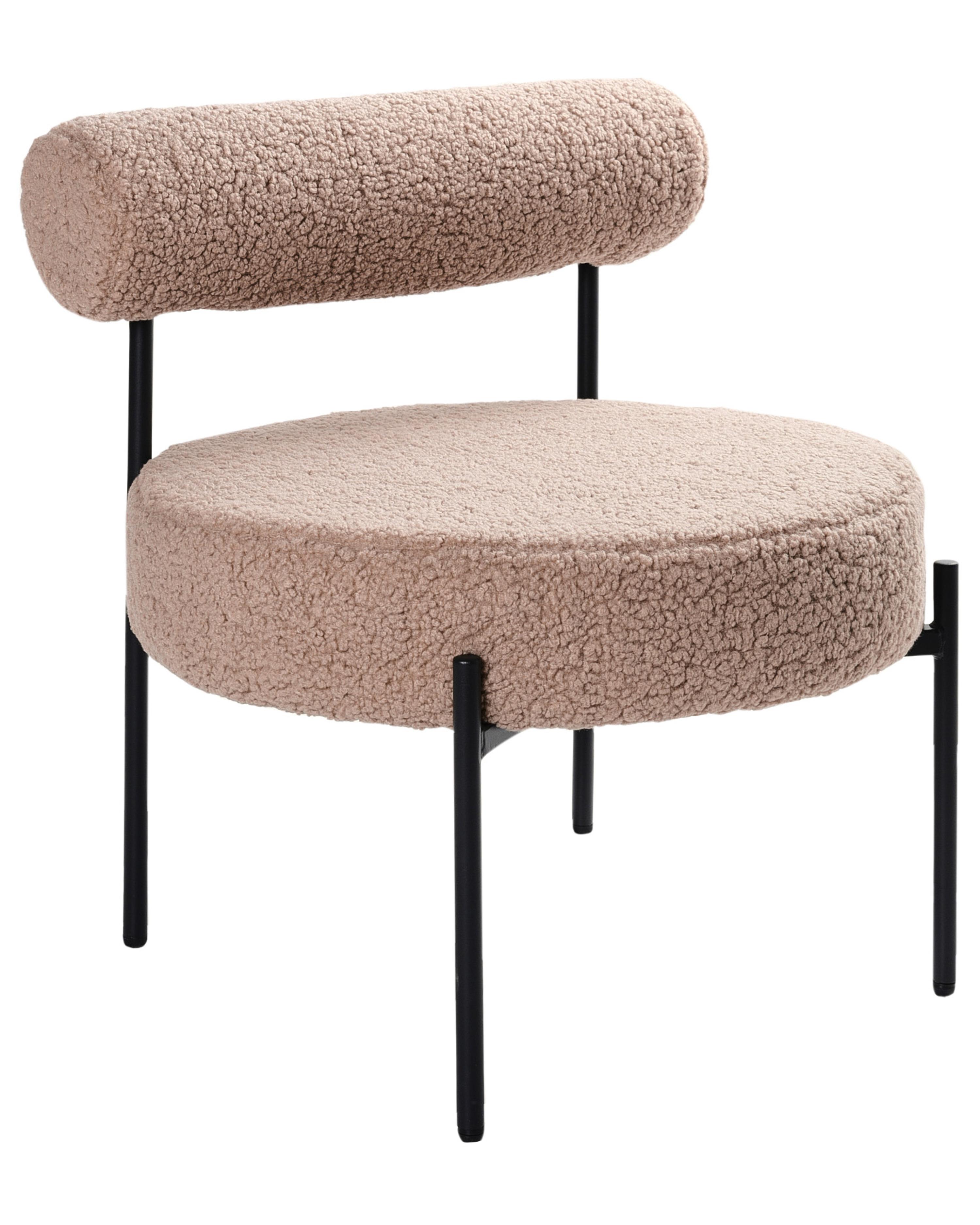 Fauteuil ALPHA Bouclé Taupe