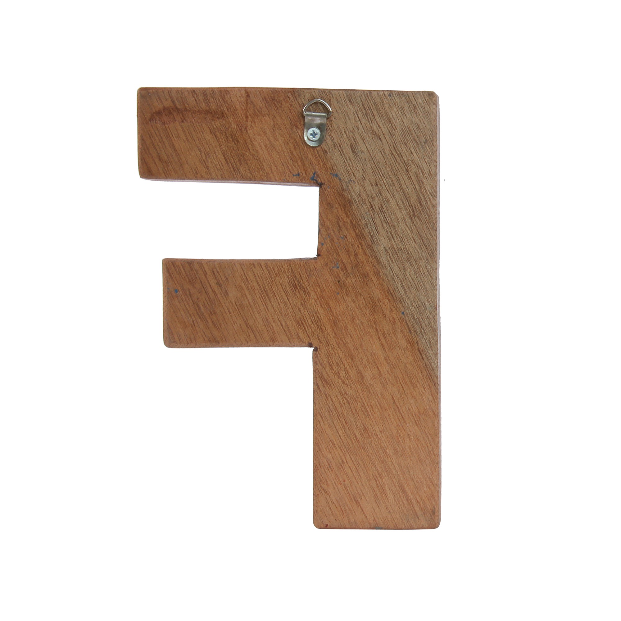 Holzbuchstabe 'F', mehrfarbig, T 2,5 cm, B 13 cm, H 19 cm von fischer's lagerhaus