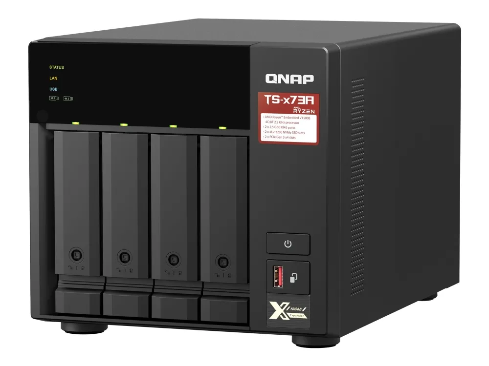QNAP TS-473A - NAS-server - 4 bays - SATA 6Gb/s - RAM 8 GB - 2.5 Gigabit Ethernet