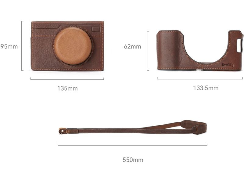 Smallrig Transporttasche aus Leder für FUJIFILM X100VI Leder-Schutzhülle für FUJIFILM X100VI