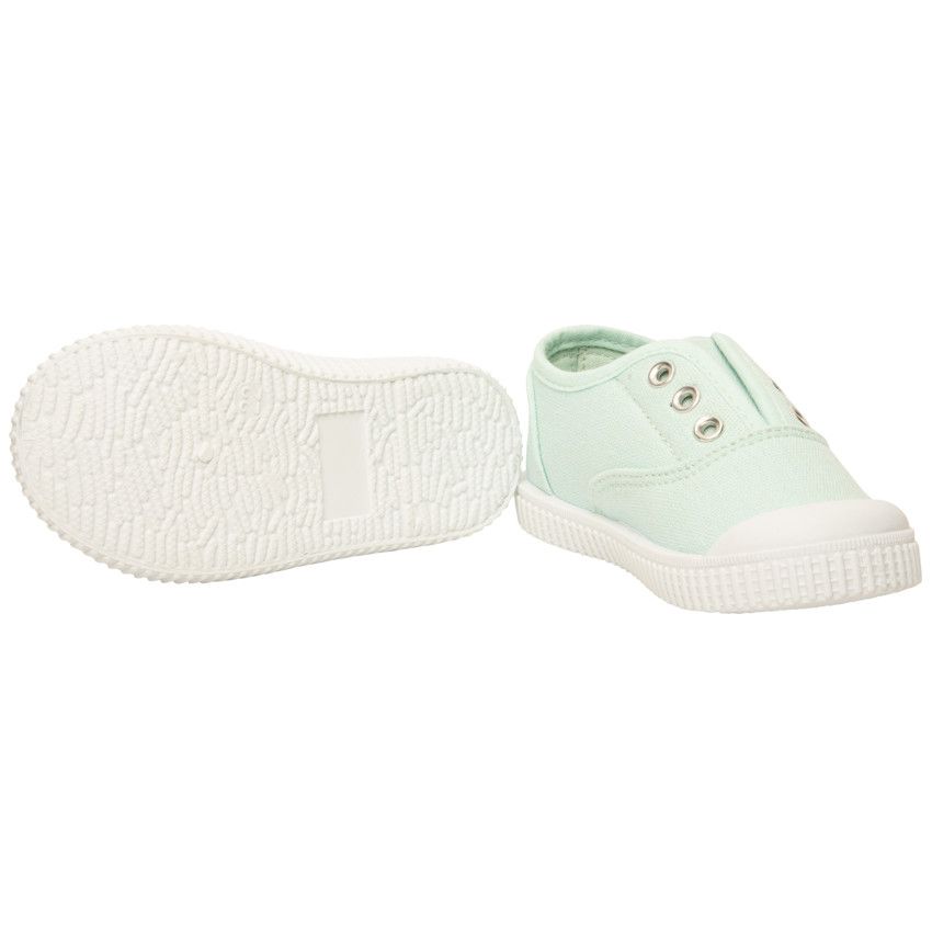 Baskets basses aqua en toile sans lacets - Bleu moyen