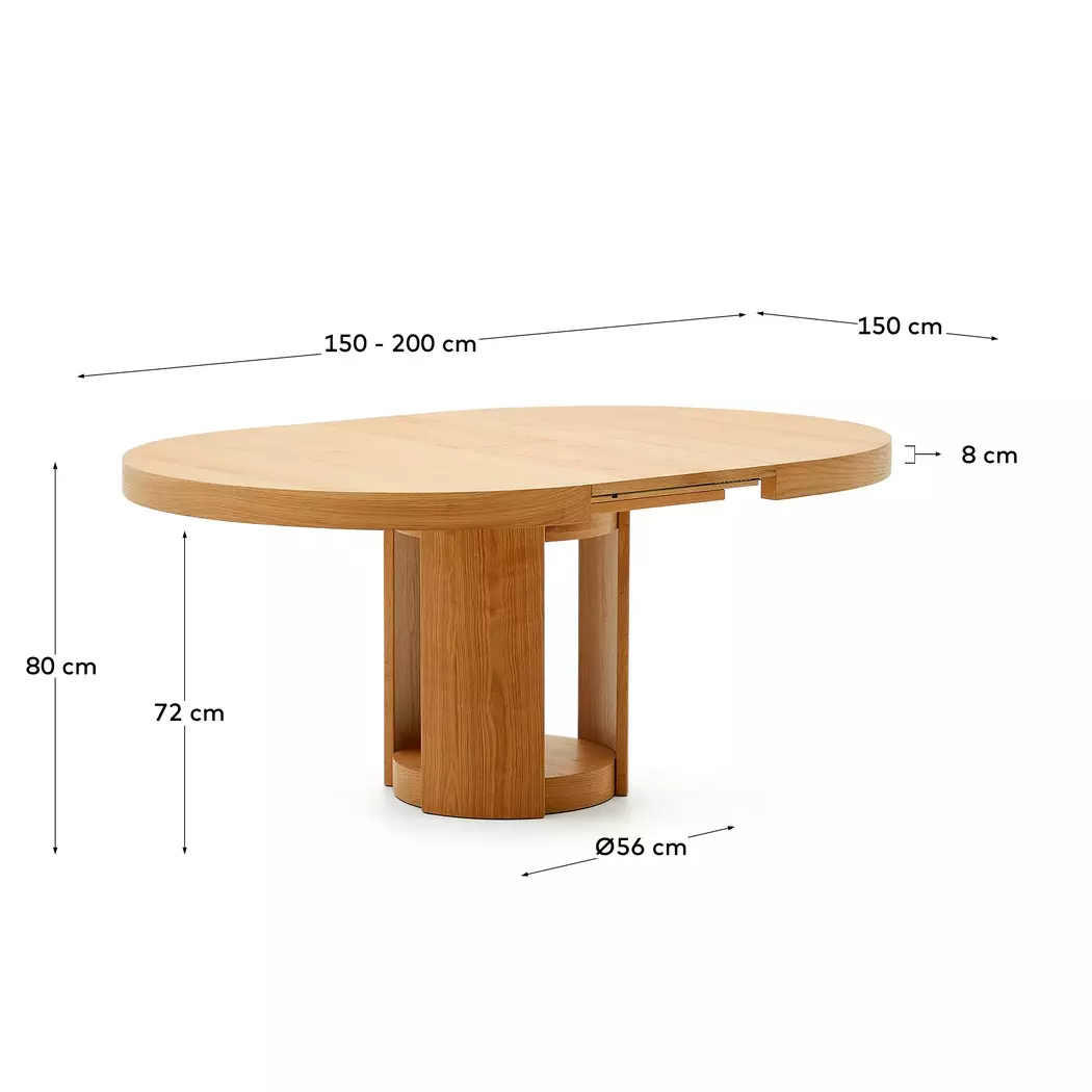 Esstisch mit Auszug Artis Ø 150/ 200 cm