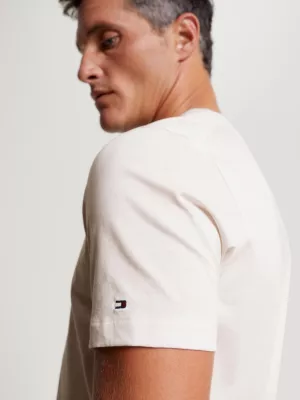 Camiseta Mercerizada com Bordado de Bandeira