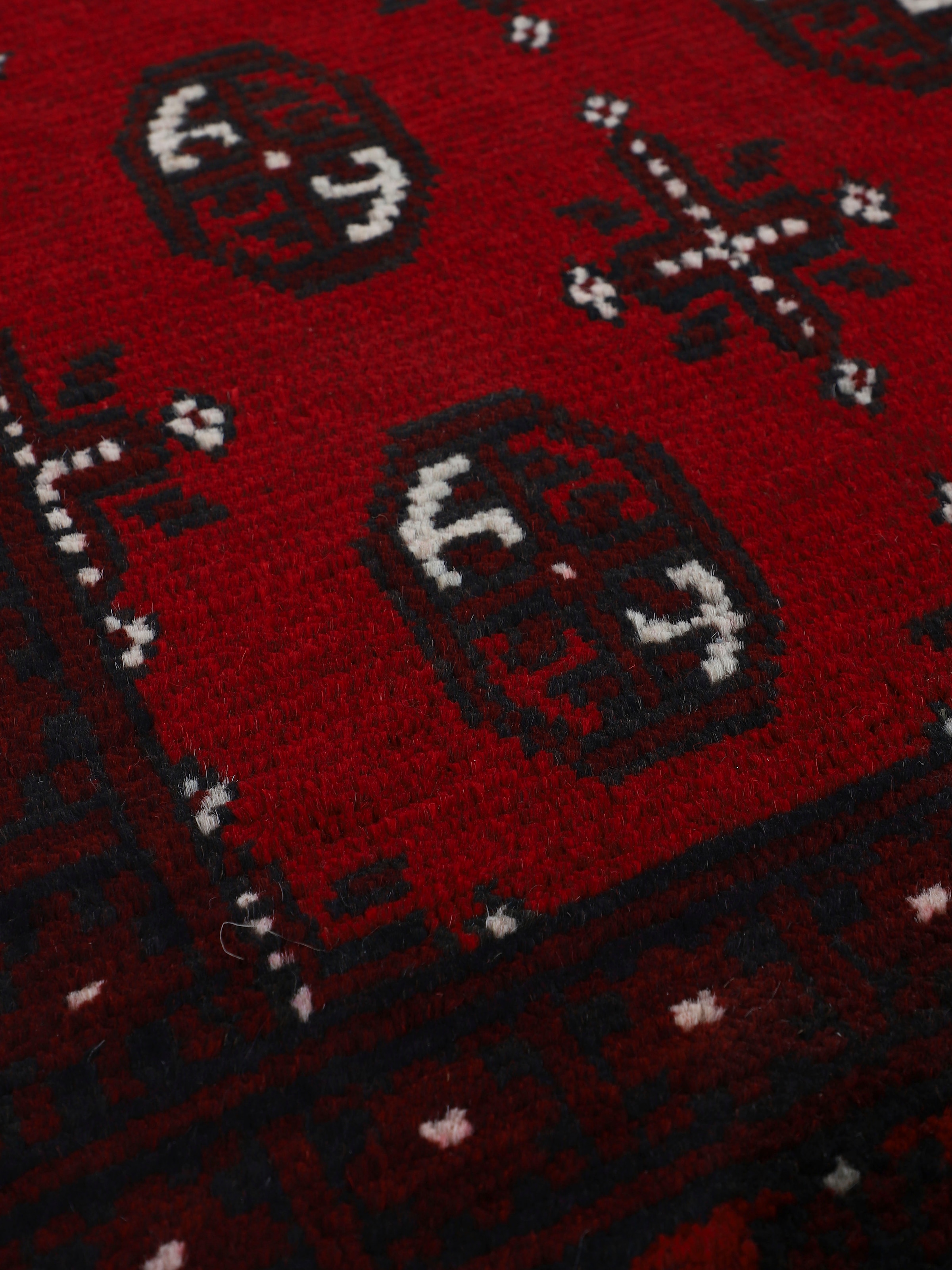 Woven Arts Orientteppich »Afghan Akhche Bokhara ,   auch als Läufer« rechteckig 8 mm Höhe reine Schurwolle für ein warmes Raumklima, handgearbeitet