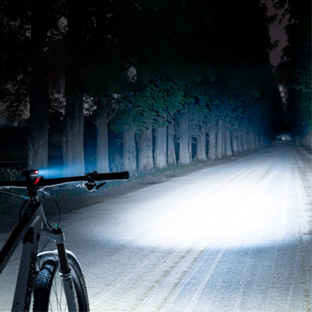 USB Velo LED Licht Fahrrad Frontlicht (600 Lumen) mit Akku Spritzwasserfest IPX6 - Schwarz