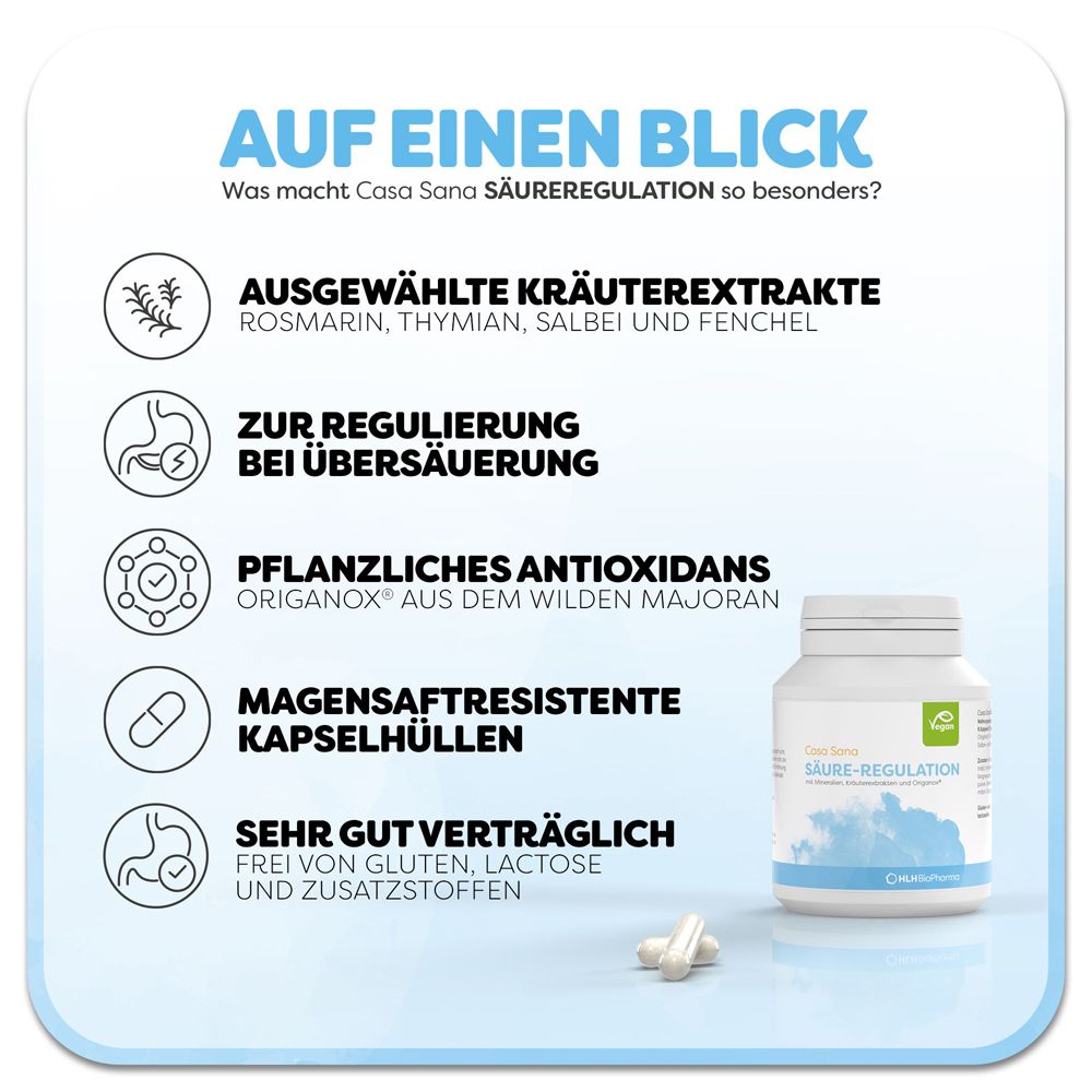 Casa Sana SÄURE-REGULATION - Regulierung des Säure-Basen-Haushaltes