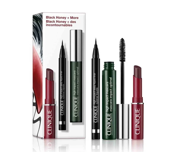 Clinique High Impact   Black Honey Make-up Set