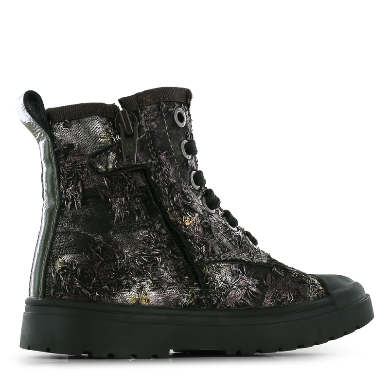 Shoesme metallic-zwarte bikerboot Microleer | Sale