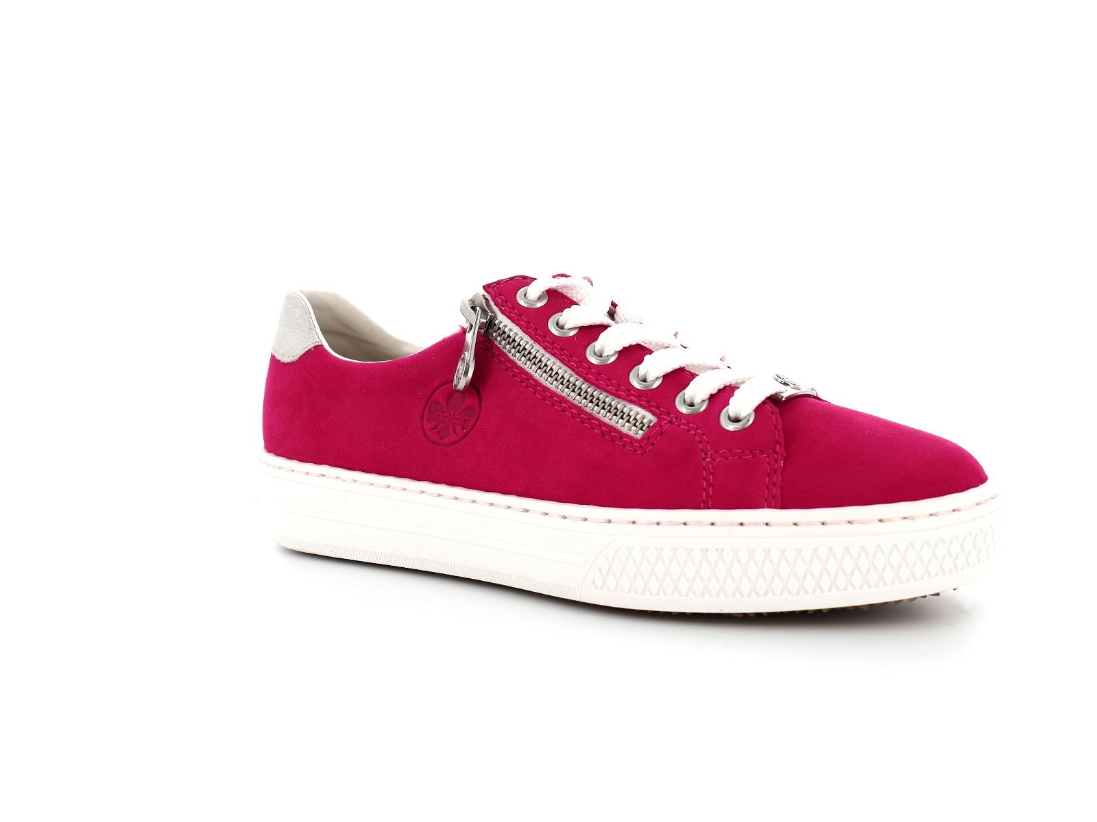 Rieker-L59L1 Matières combinées Fushia