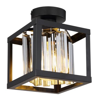 GLOBO Retrofit Deckenlampe MATHILDE 17 x 17 cm schwarz