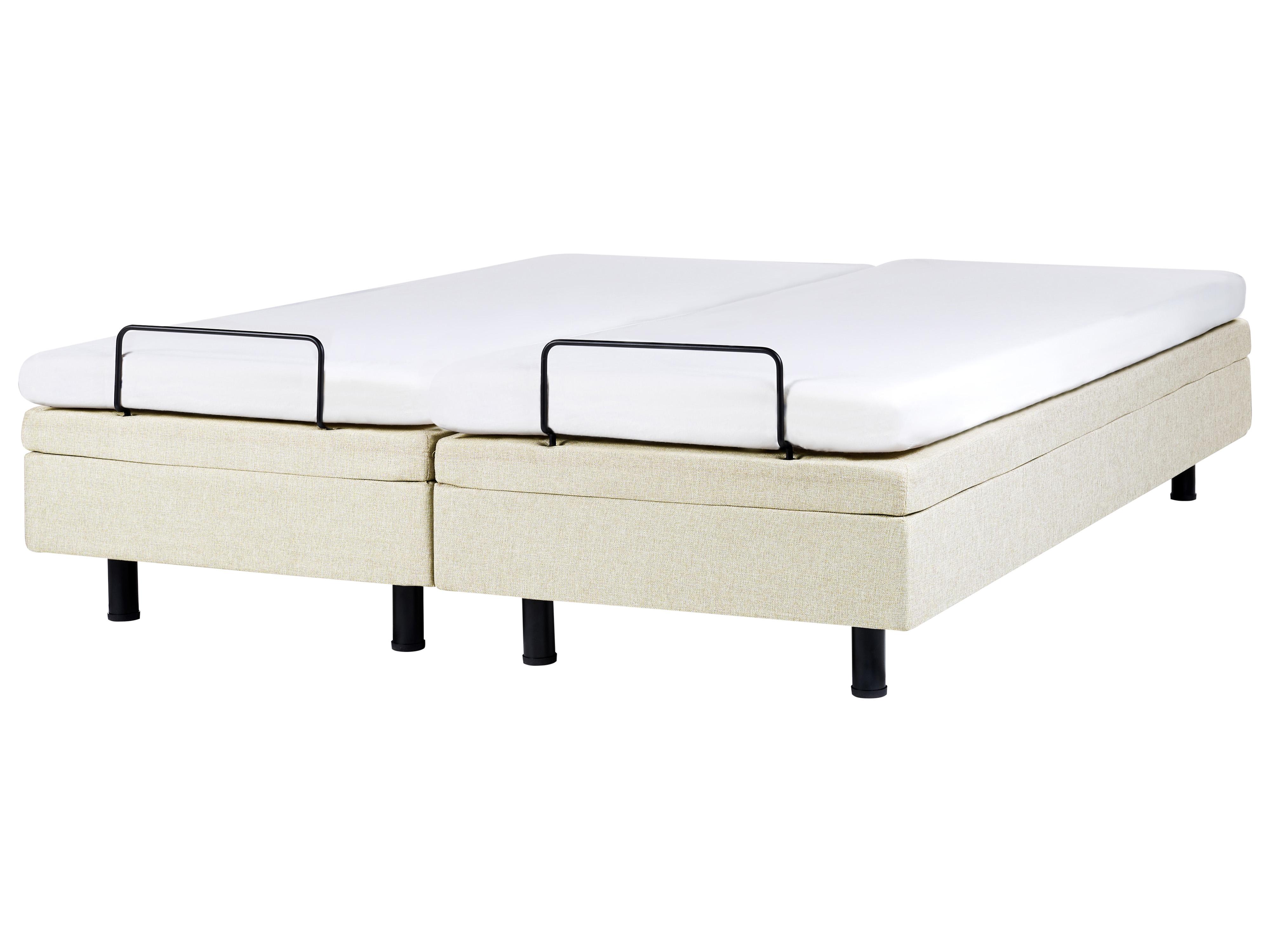 Verstelbaar bed zonder hoofdbord Stof CASTELLAN 180 x 200 cm Beige
