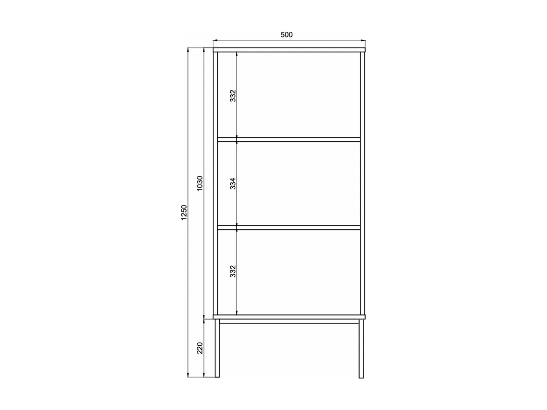 Meuble à chaussures 3 portes - 50x30x125 cm - blanc avec pieds noires - VELDIO