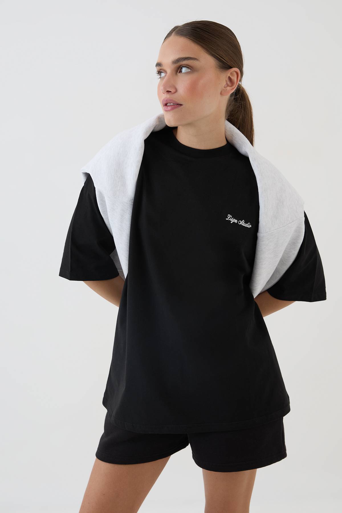 T-shirt Oversize Brodé Script Dsgn Studio
