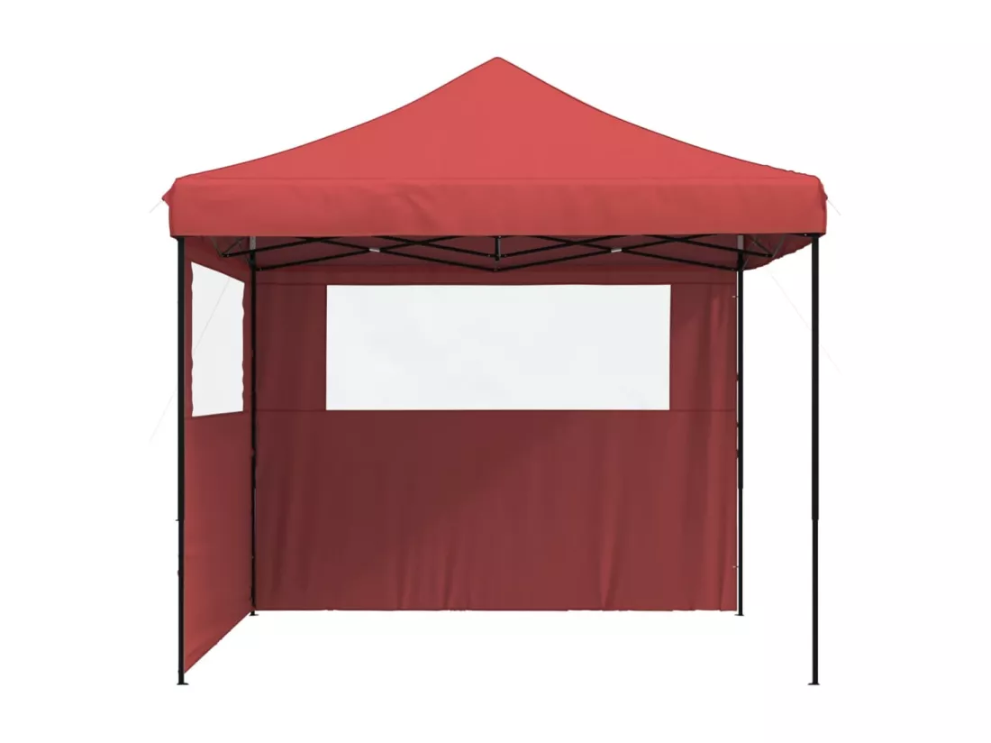 Tente de réception pliable escamotable avec 2 parois latérales