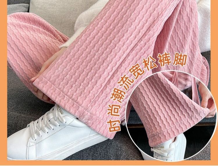 Vhancy - Corduroy broek met trekkoord in de taille, losvallend model
