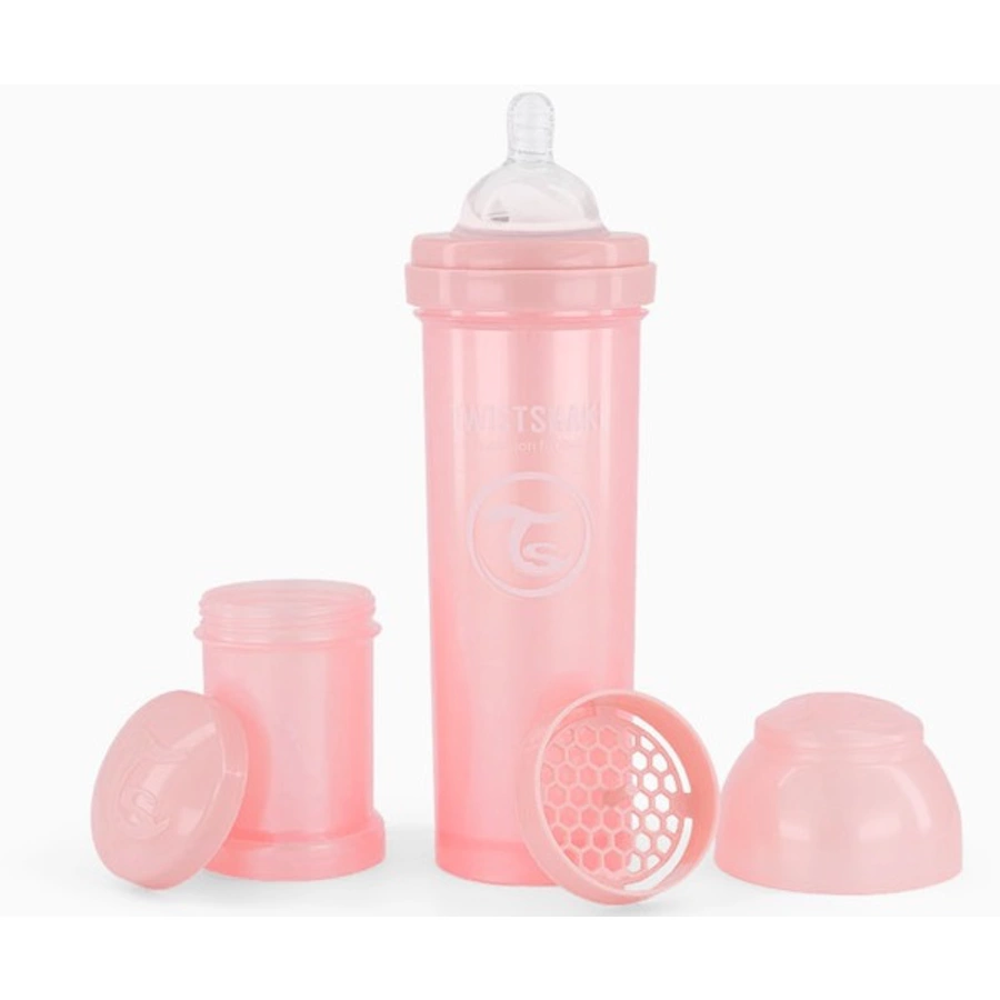 Twistshake Babyflasche Anti-Kolik ab 0 Monate 330 ml, Pearl Pink