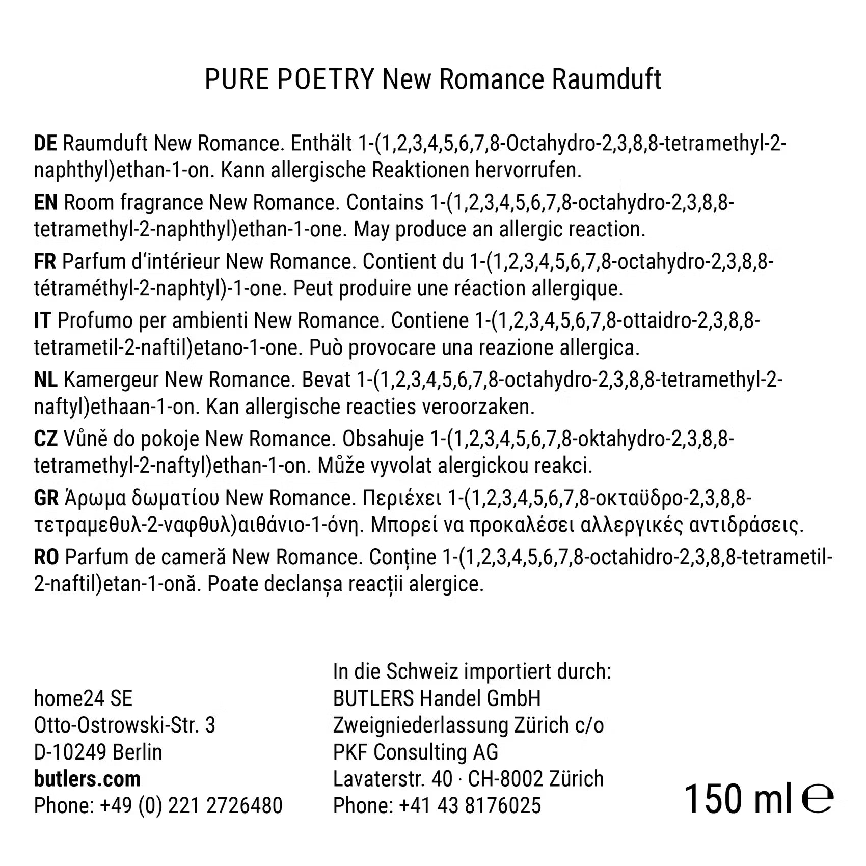 PURE POETRY Raumduft NEW ROMANCE