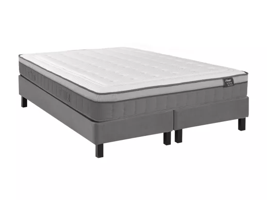 Ensemble 180 x 200 cm sommier déco en kit + matelas hybride ressorts ensachés 7 zones et mémoire de forme ASGARD de YSMÉE ép.30cm - ASGARD de YSMÉE