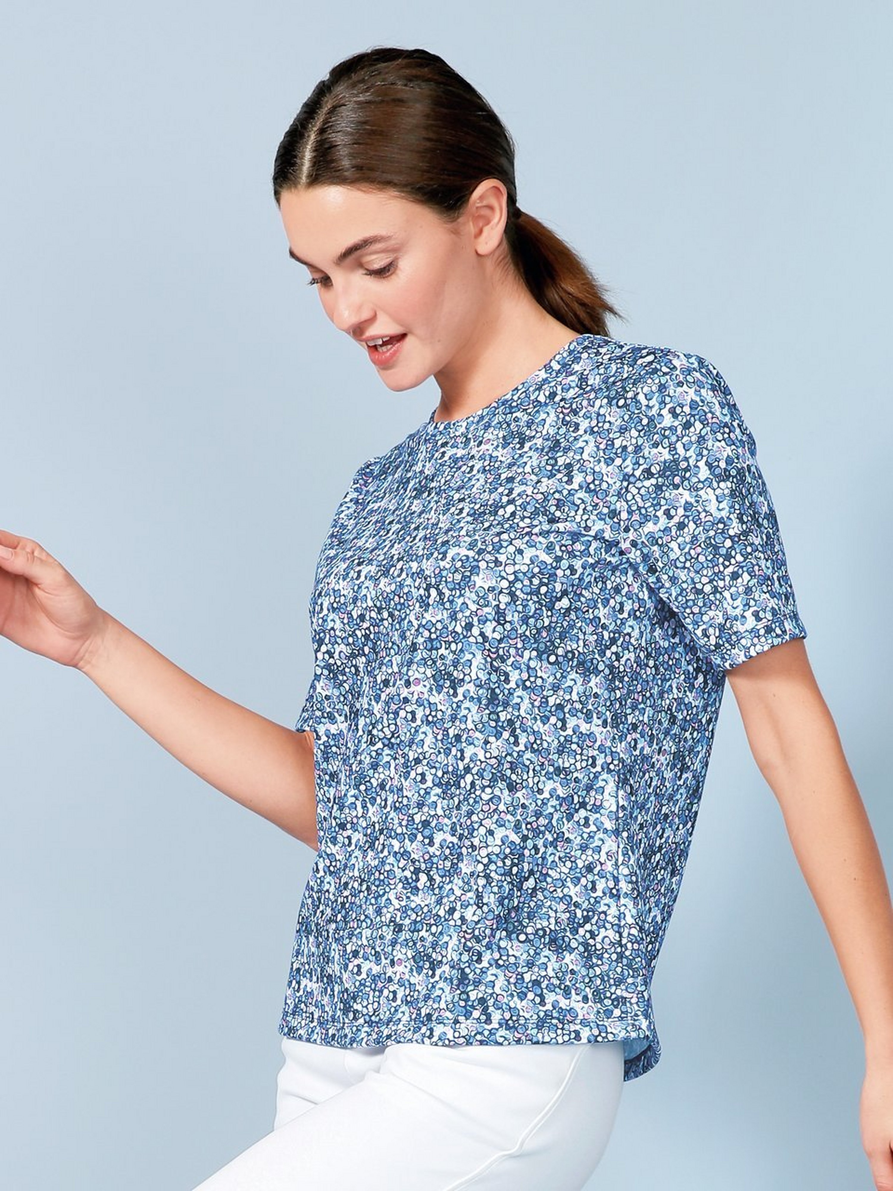 Rundhals-Shirt mit ­1/2-Arm