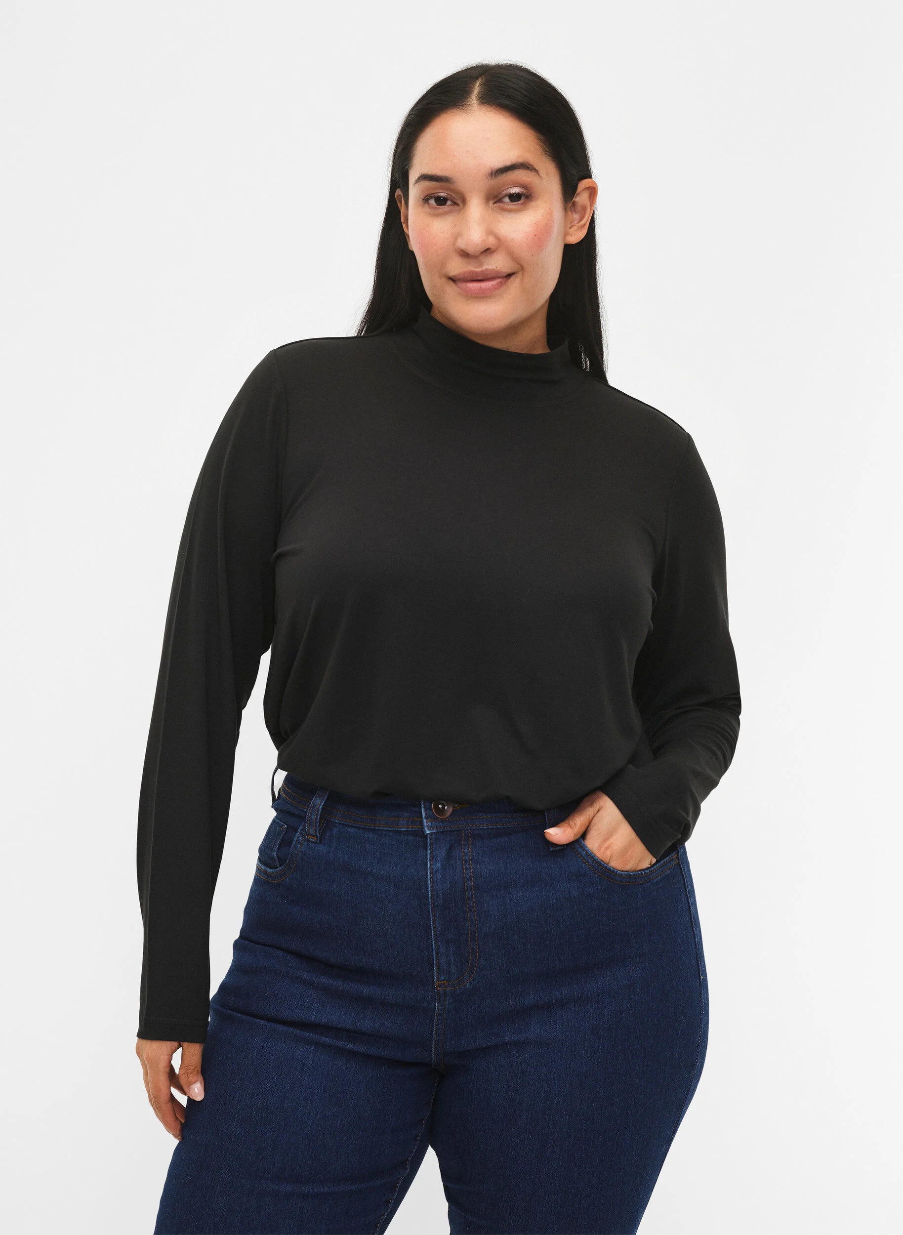FLASH - Langærmet bluse med turtleneck